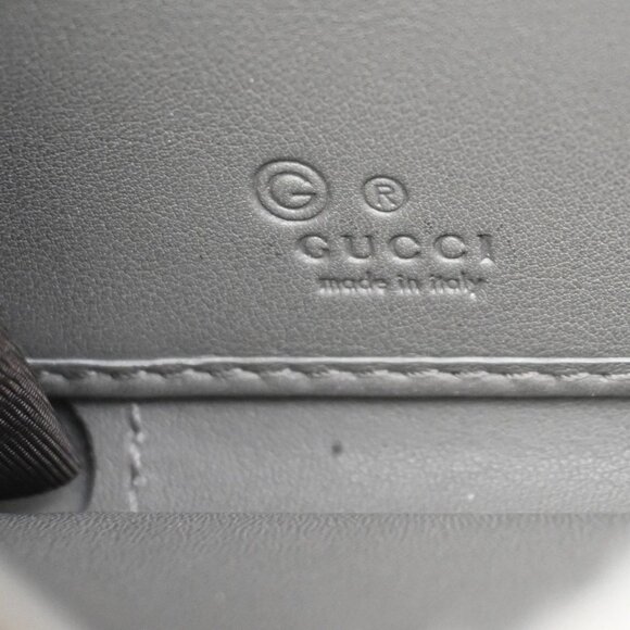 GUCCI Micro Guccissima GG Pattern Long Zipper Wallet Leather Black Gold 31KB287 - Picture 12 of 13